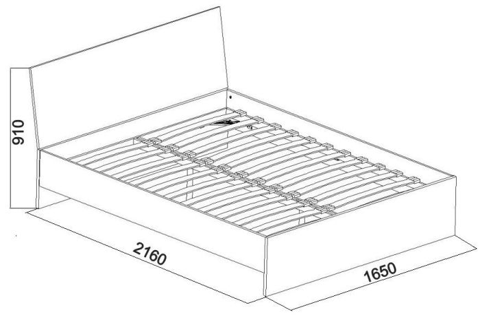 001 Міріна Спальня Ліжко MW1600 (White)