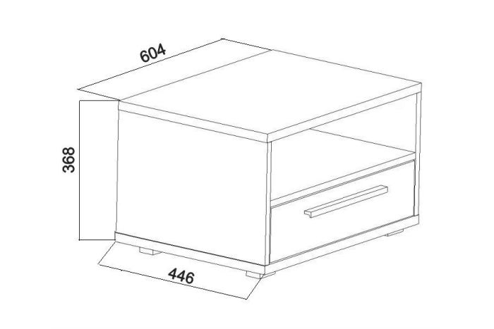002 Міріна Спальня Тумба (White)