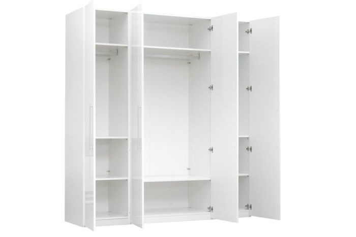 016 Глоссі Шафа 4-дверна (White)