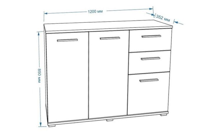 020 Крістіан Комод W1200 (White)