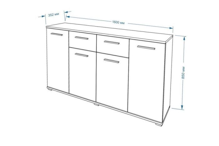021 Крістіан Комод W1600 (White)