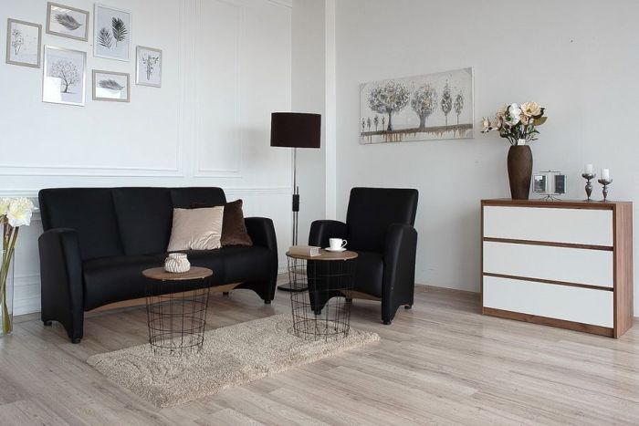 037_1 Сінді Крісло Білий/Чорний