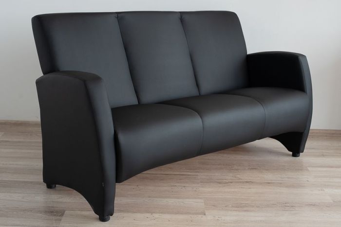 037_3 Сінді Диван 3-місний Білий/Чорний