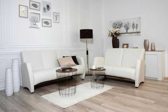 037_3 Сінді Диван 3-місний Білий/Чорний