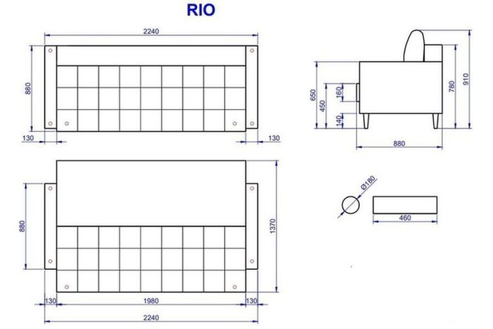 033 Ріо Диван 3-місний